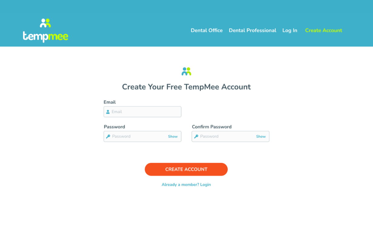 Create a TempMee account
